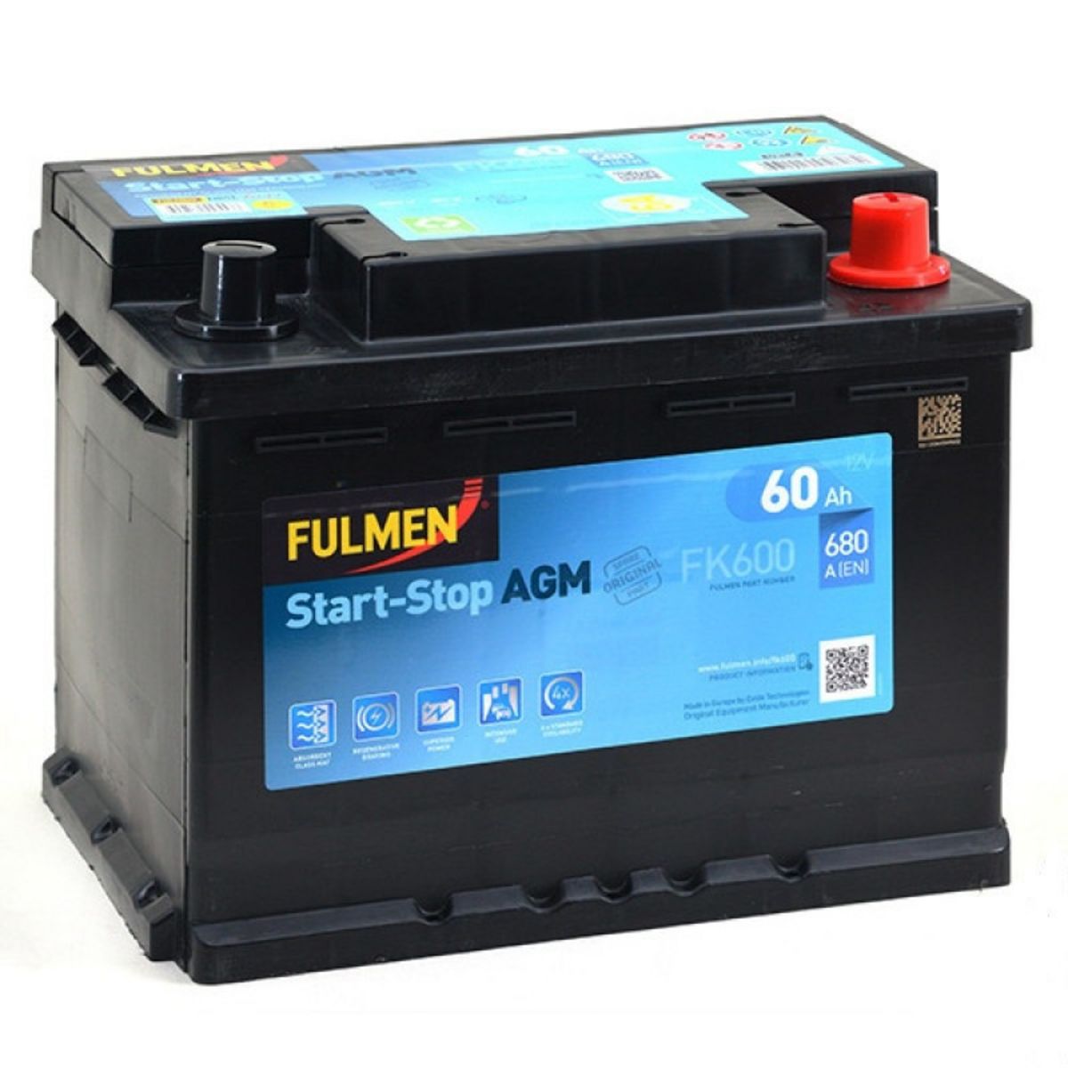Batterie FULMEN Start-Stop AGM 12V 80Ah 800A
