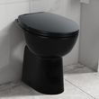 Toilette haute sans bord fermeture douce 7 cm Ceramique Noir