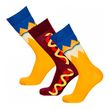 CRAZY SOCKS x3 Paires de chaussettes Jaune/Marron Homme Crazy Socks Hot Dog. Coloris disponibles : Jaune