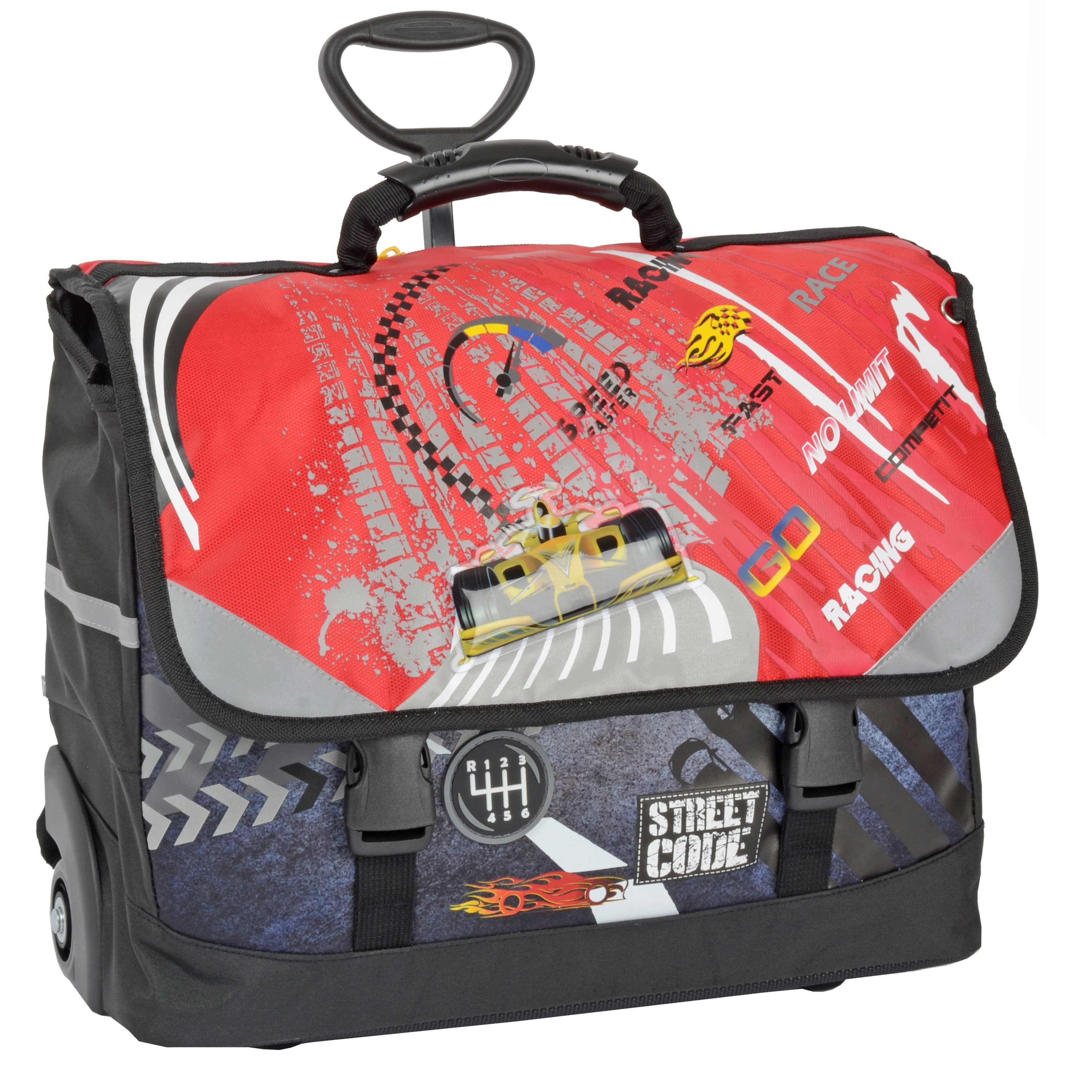 STREET CODE Cartable roulettes 41cm gar on Premium Formule 1