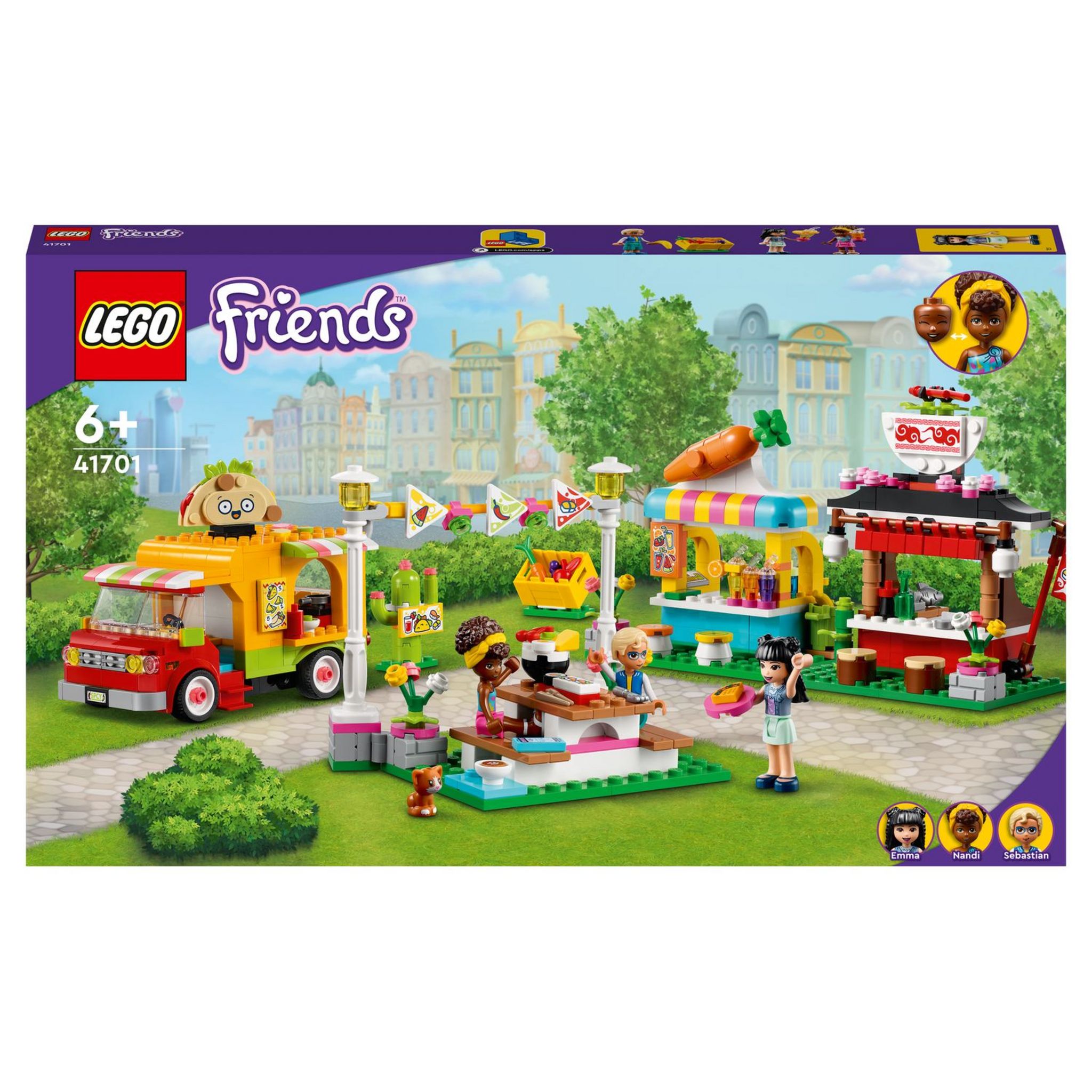 LEGO Friends 41728 Le snack du centre ville, Jouet Enfants 6 Ans,  Mini-Poupées Liane, Aliya pas cher 