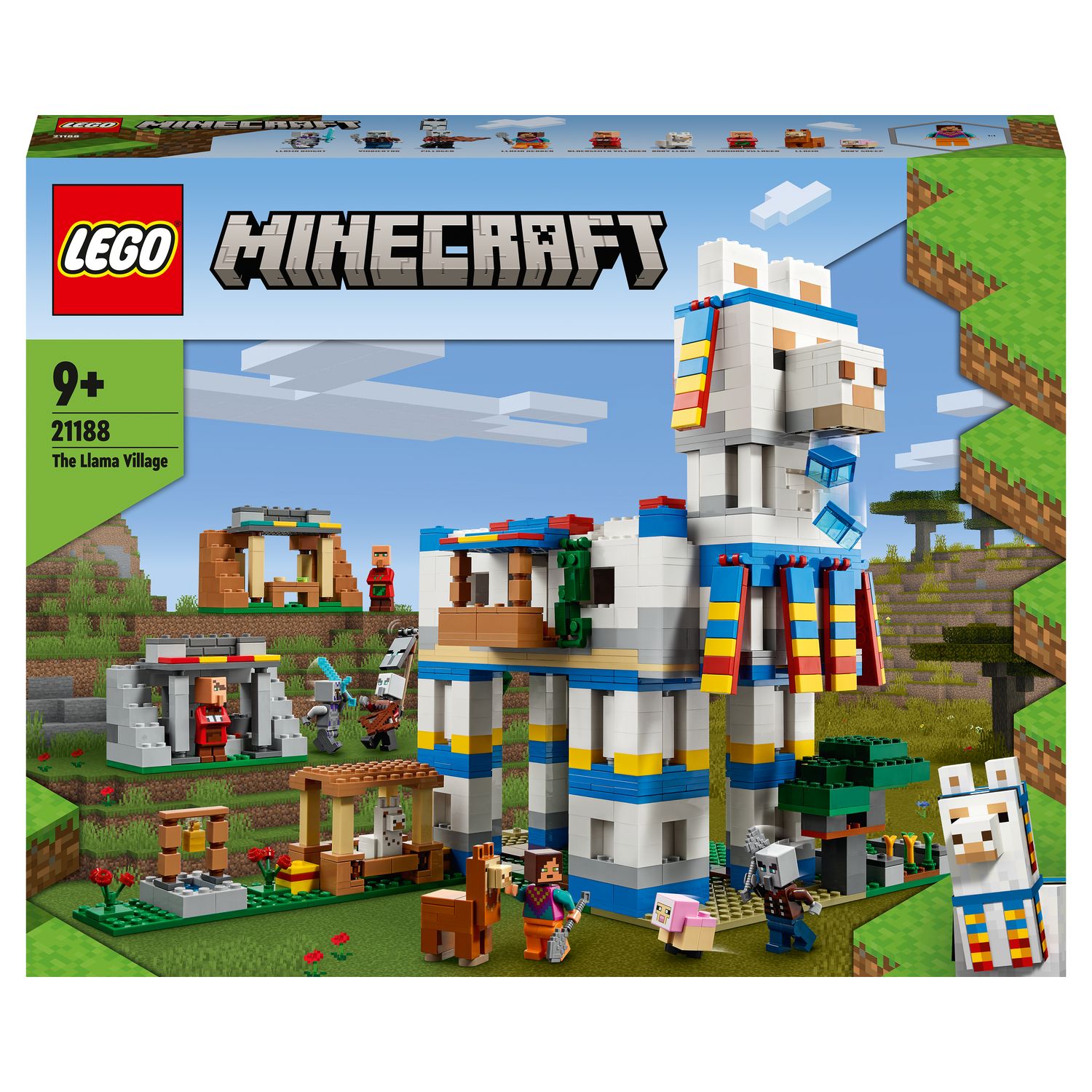 Lego 21188 minecraft le village lama, jouet de maison, avec