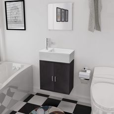 Meubles de salle de bains trois pieces Noir