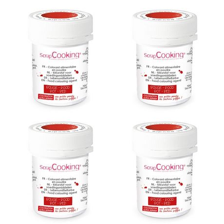 Colorant alimentaire en poudre 20 g - rouge Scrapcooking - www