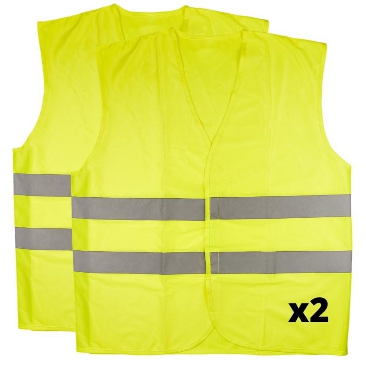 LIFEBOX 2 Gilets réfléchissants jaune - gilet de sécurité homologué Norme  CE pas cher - Auchan.fr