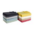 ACTUEL Plaid uni en polyester 220 g/m² COLORS . Coloris disponibles : Jaune, Ecru, Vert, Gris, Taupe, Noir, Rose, Bleu