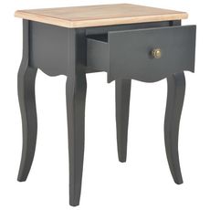 Table de chevet Noir et marron 40x30x50 cm Bois de pin massif