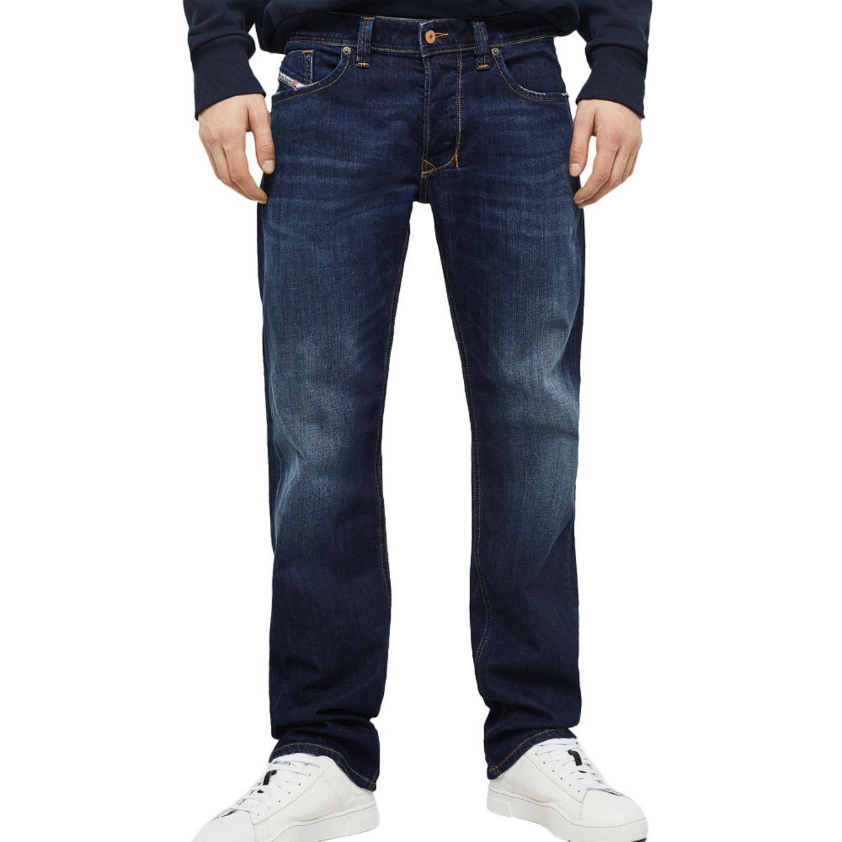 DIESEL Jeans Regular Bleu Denim Fonc Homme Diesel Larkee pas cher