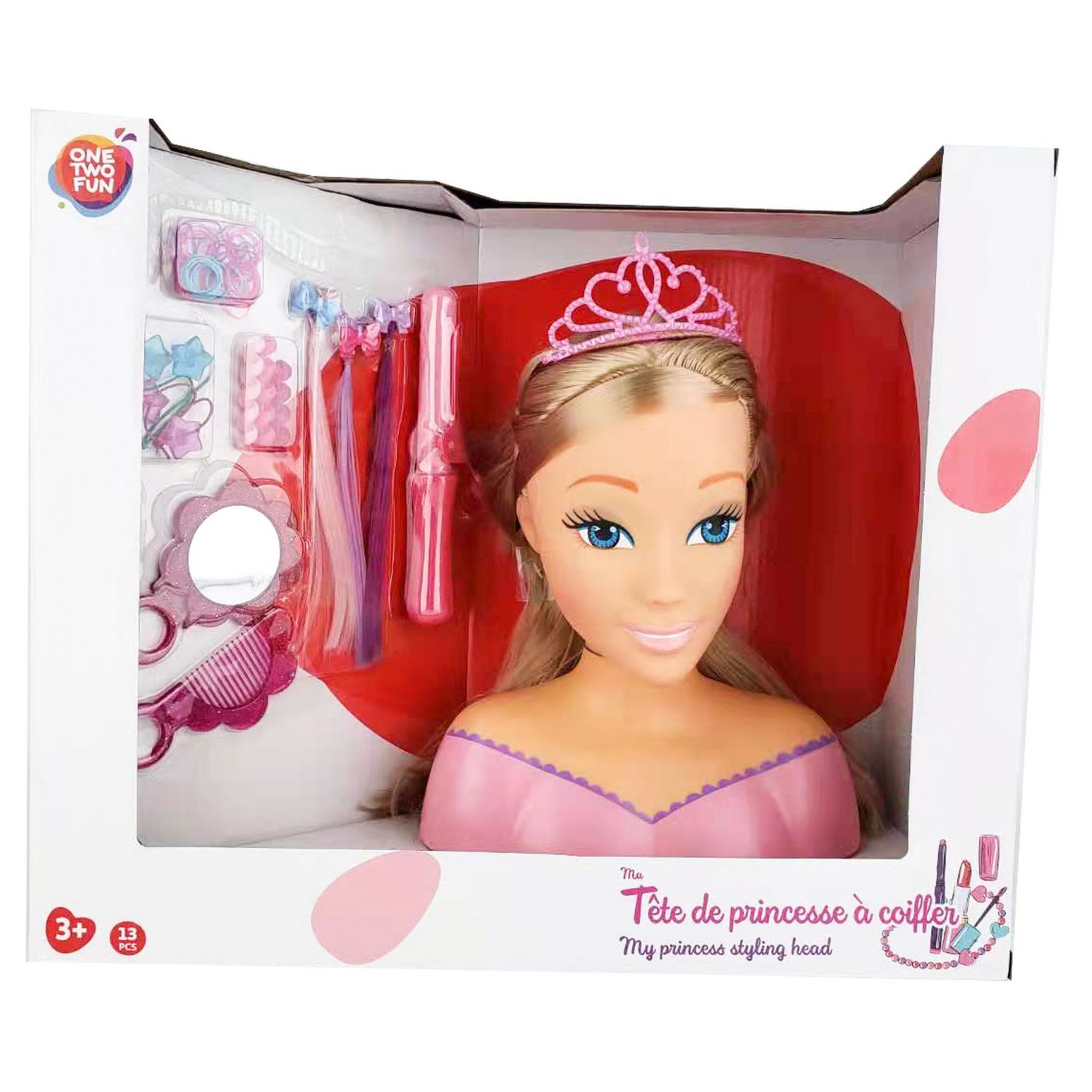 Jouet - DISNEY - Belle de base Disney Princesse a coiffer - Rose