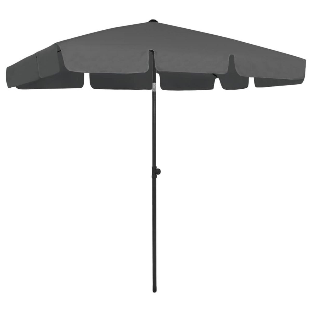 VIDAXL Parasol de plage Anthracite 200x125 cm