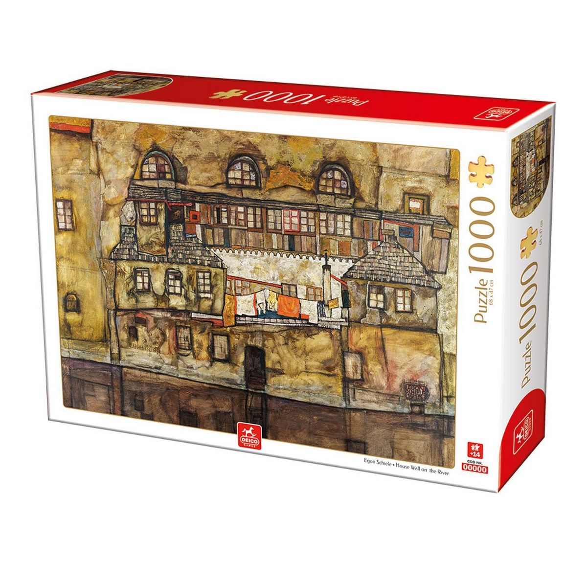 DToys Puzzle 1000 pièces : House Wall of the River, Egon Schiele