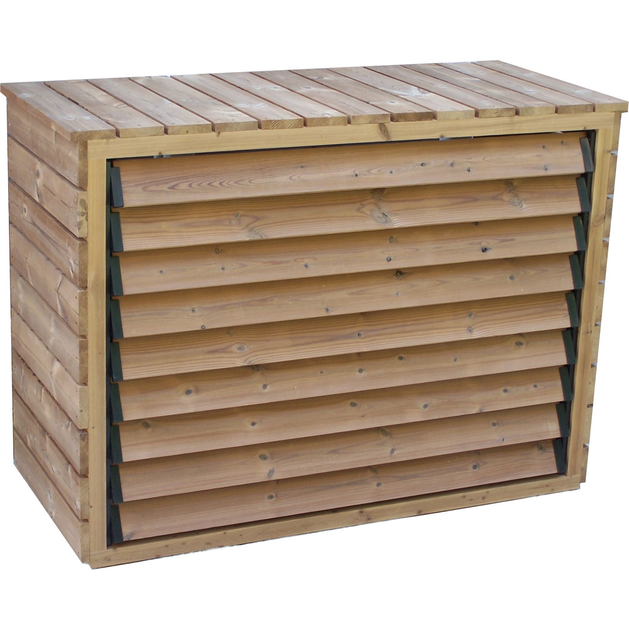 Habrita Cache climatiseur extérieur en bois grand format