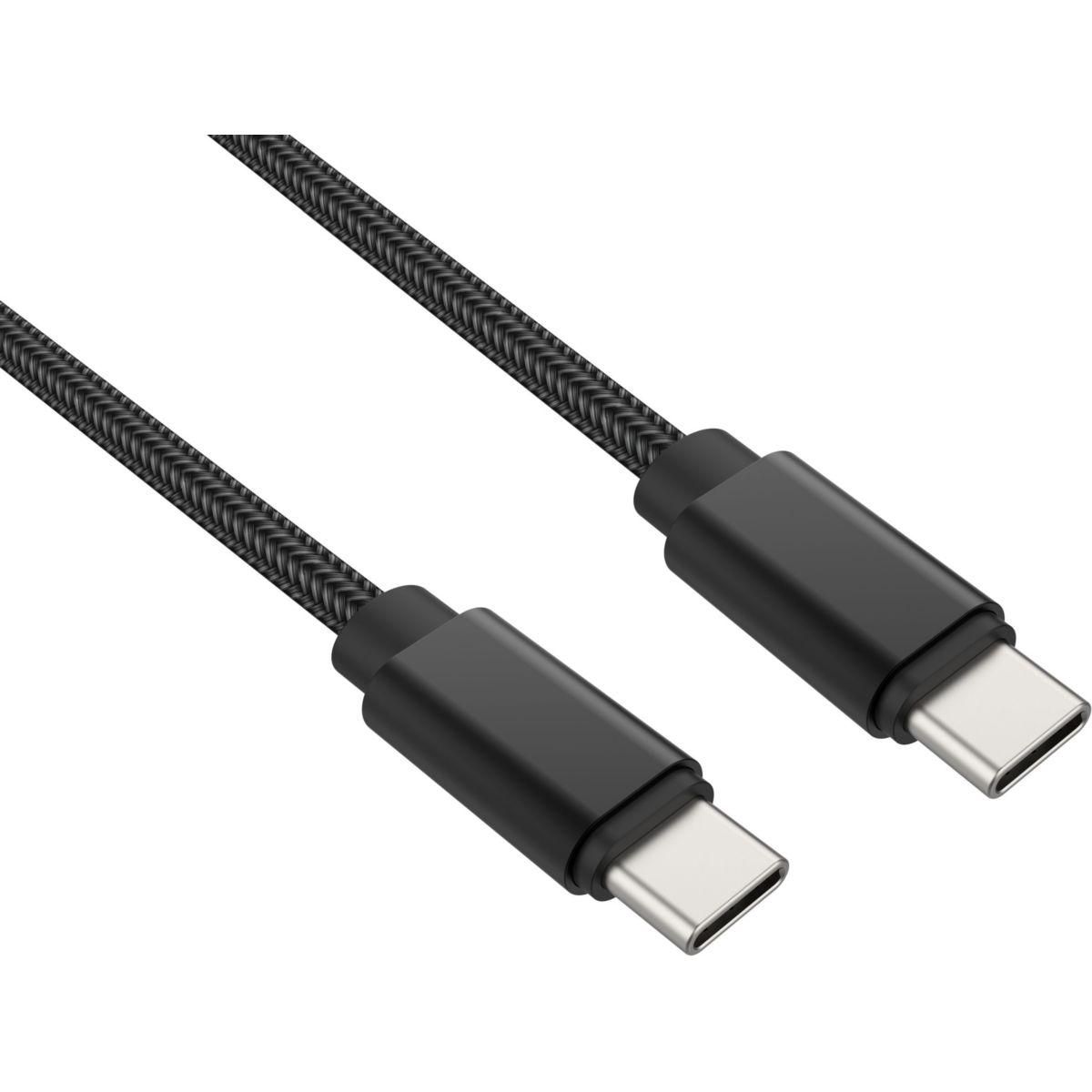 ADEQWAT Câble USB C vers USB-C noir 2m