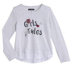 IN EXTENSO T-shirt manches longues fille (Gris chiné)