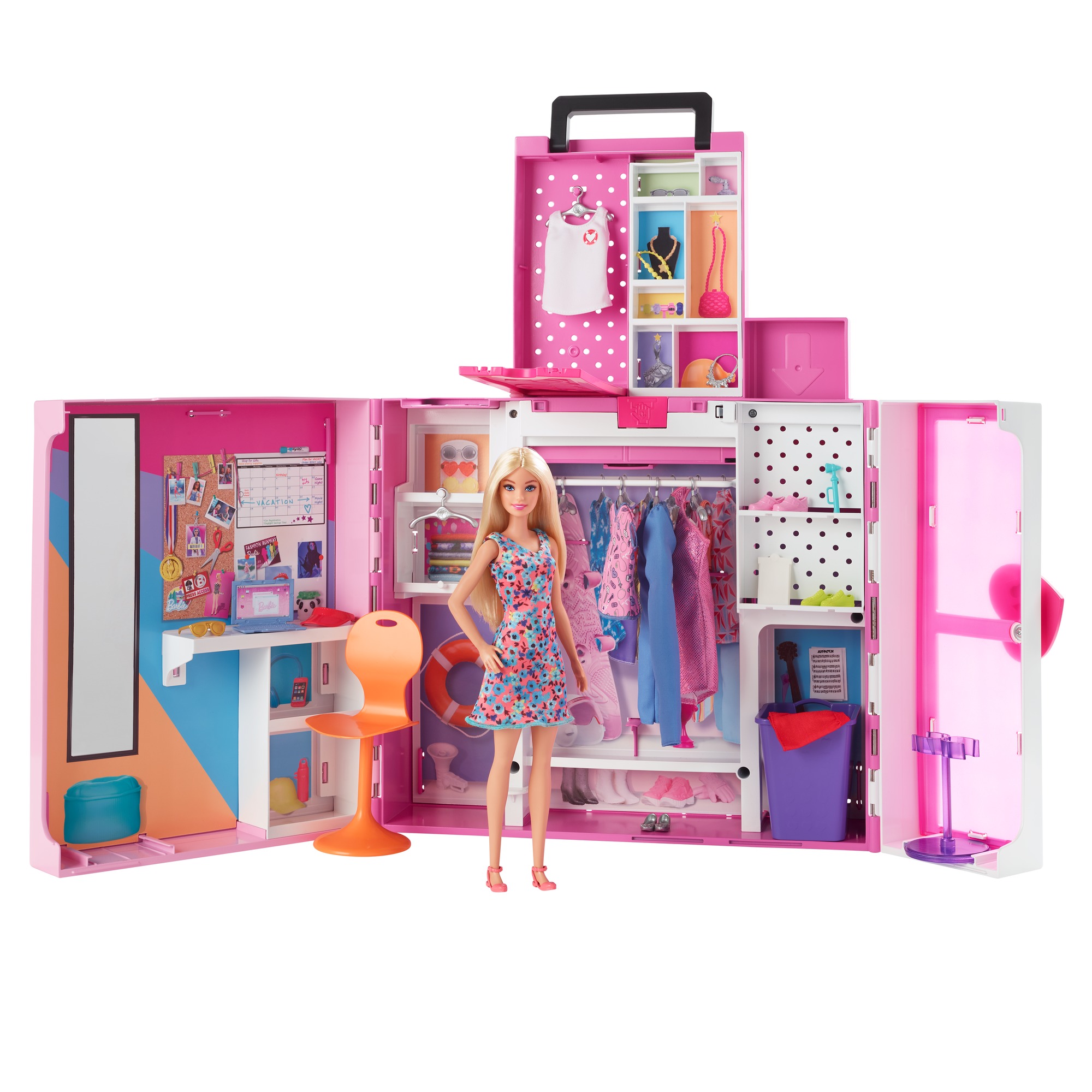 BARBIE Poup e Barbie et son m ga dressing pas cher Auchan