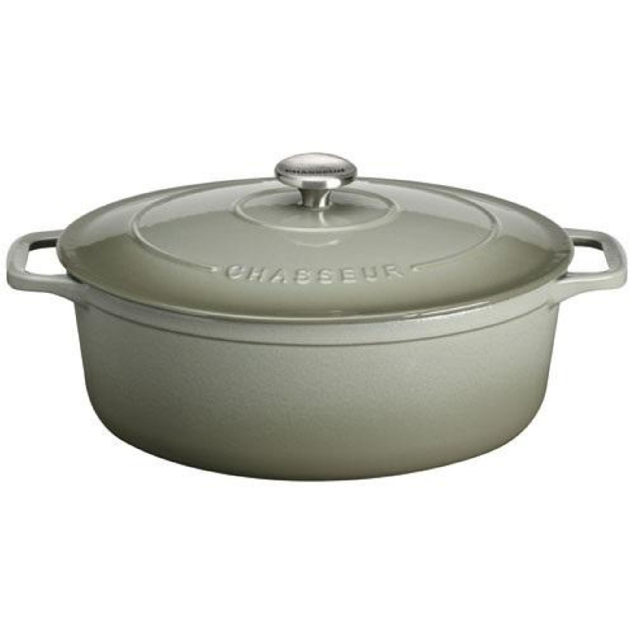 Chasseur Cocotte ovale en fonte d aluminium 29cm vert PUC472951