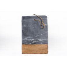 HEART OF THE HOME Planche à découper bois et marbre Marble - L. 36 x l. 20 cm - Gris