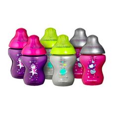 TOMMEE TIPPEE Lot de 6 biberons Clother to Nature 260 ml (Multicolore)