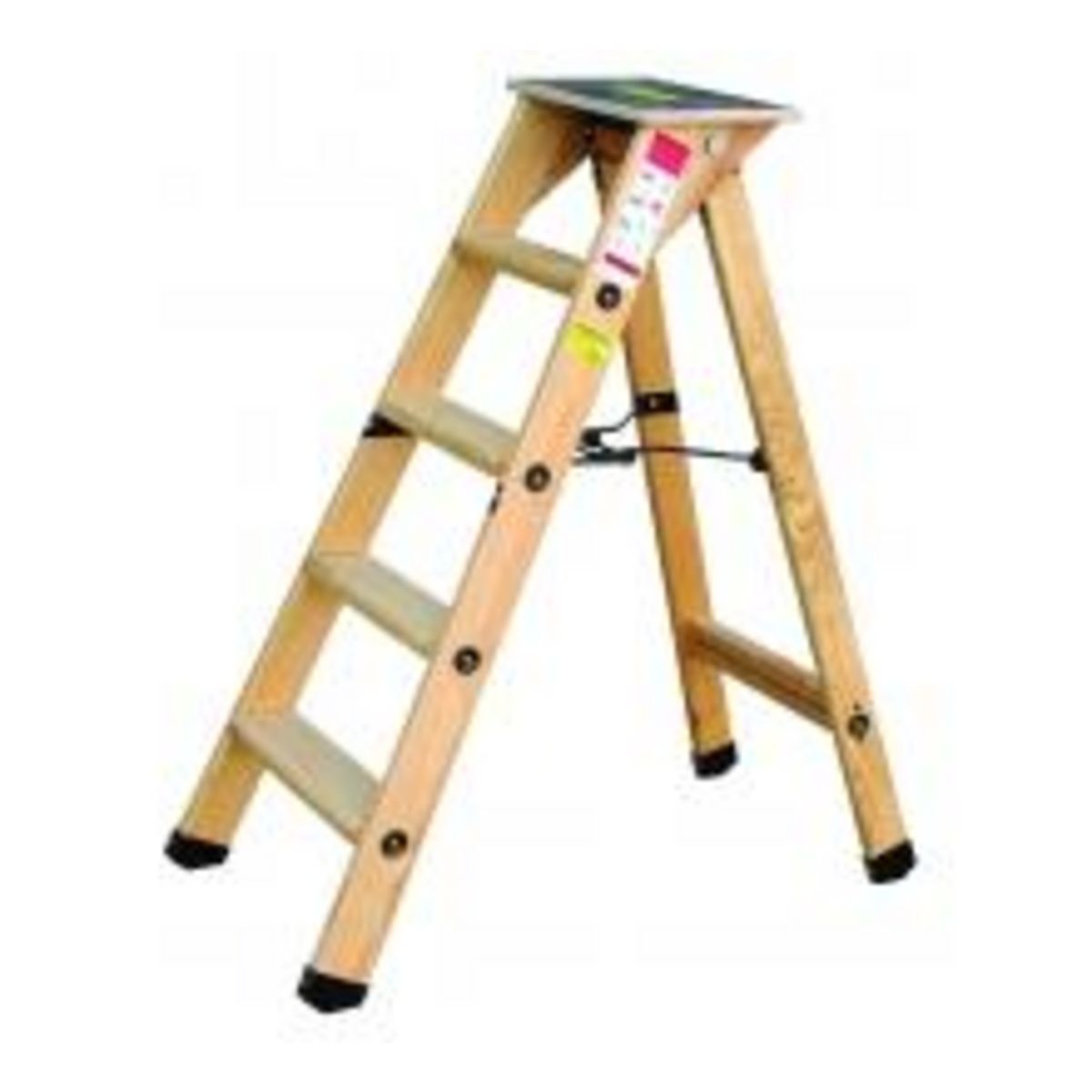 OUTIFRANCE Escabeau bois professionnel 3 marches + tablette