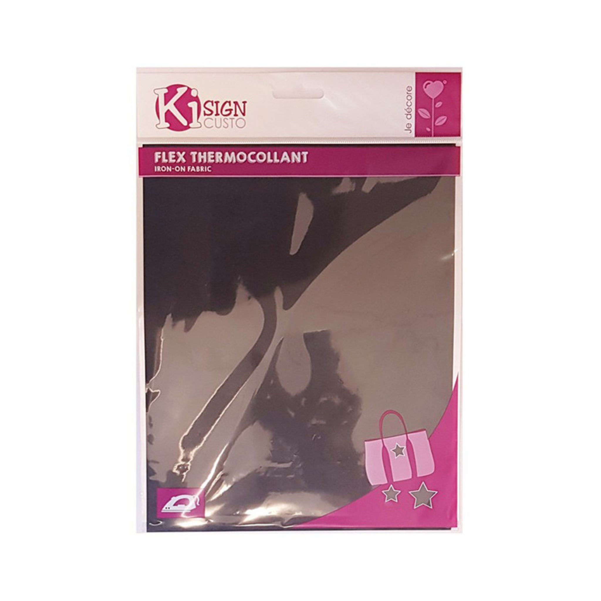 Ki-Sign Flex Thermocollant - Noir Mat - 20 x 25 cm pas cher 