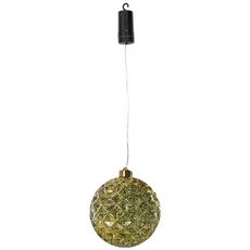 Luxform Lampe suspendue a LED a piles Ball Diamonds Dore