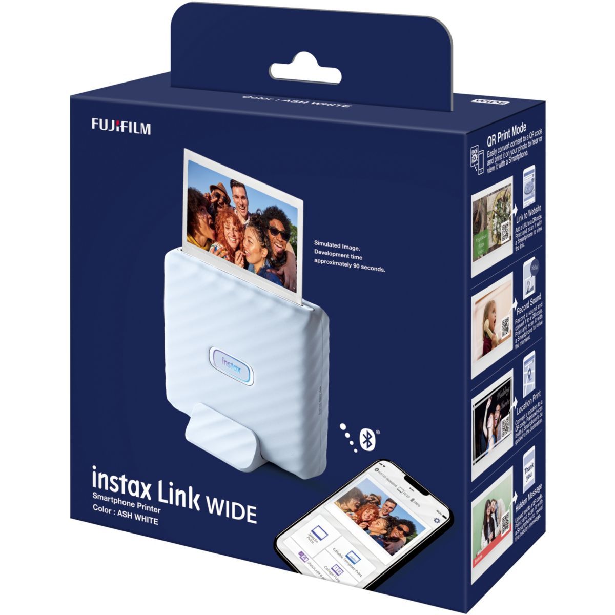 FUJIFILM Imprimante photo portable Instax Link Wide White