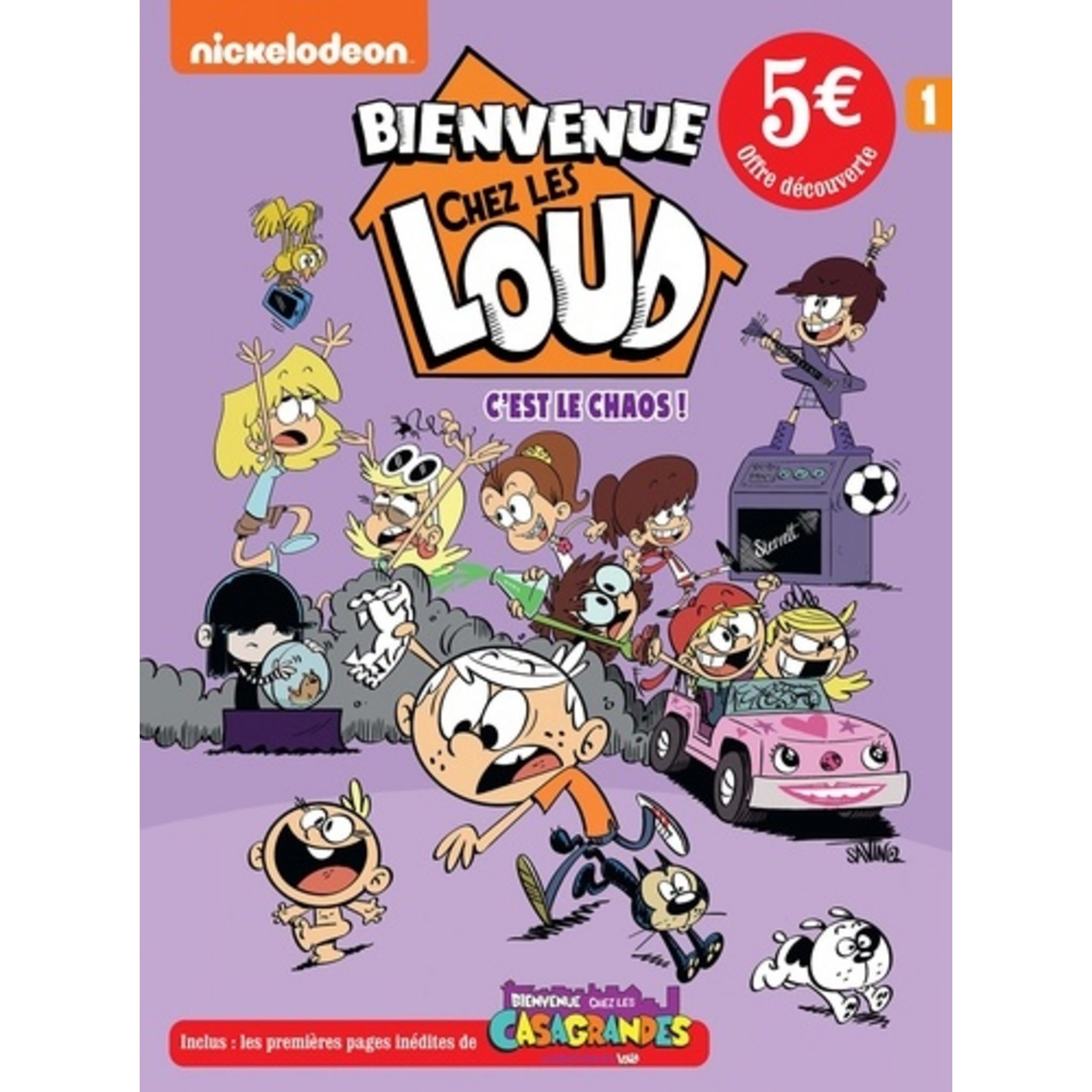 Coloriage Bienvenue Chez Les Casagrandes BIENVENUE CHEZ LES LOUD TOME 1 : C'EST LE CHAOS ! INCLUS LES PREMIERES  PAGES INEDITES DE BIENVENUE CHEZ LES CASAGRANDES, EDITION LIMITEE,  Nickelodeon pas cher - Auchan.fr