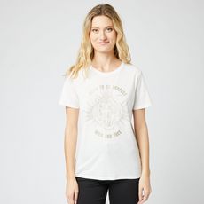 IN EXTENSO T-shirt manches courtes blanc imprimé tigre femme (Ecru)