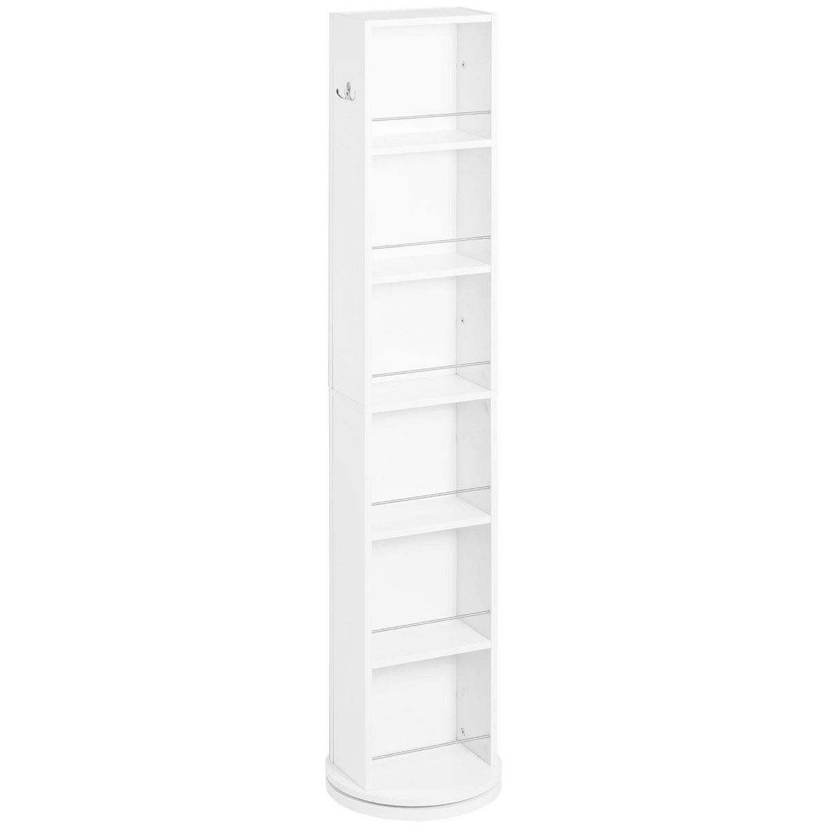 kleankin 32.7-po. H Meuble de Rangement Salle de Bain 4 Tiroirs Étagère  Réglable Blanc