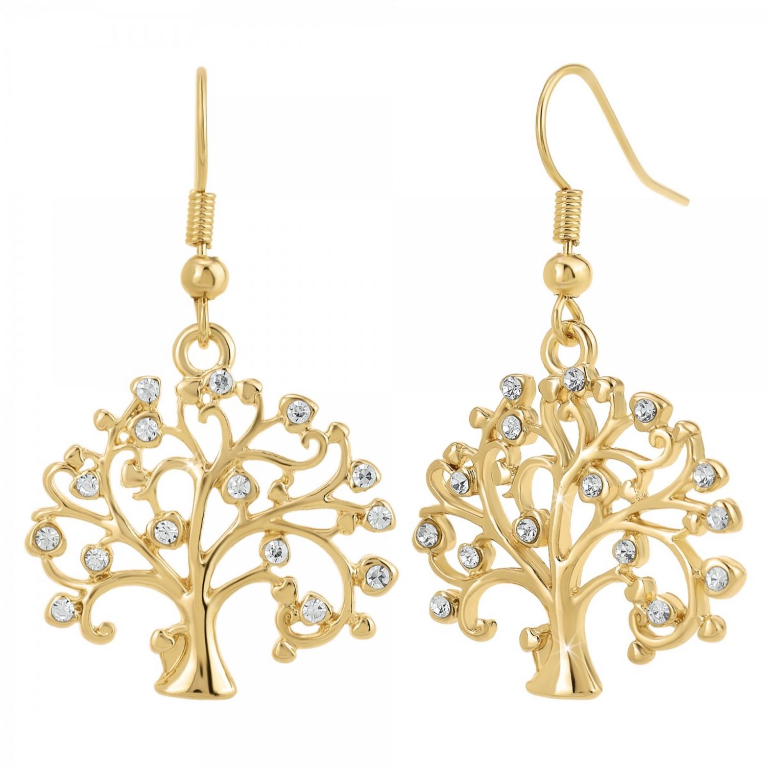 La Vie En Or Auchan Boucle D Oreille Boucles d'oreilles arbre de vie ornées de Cristaux scintillants par SC  Bohème pas cher à prix Auchan