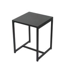 DIVERS Table d'appoint design en métal Madison - L. 40 x H. 50 cm - Noir