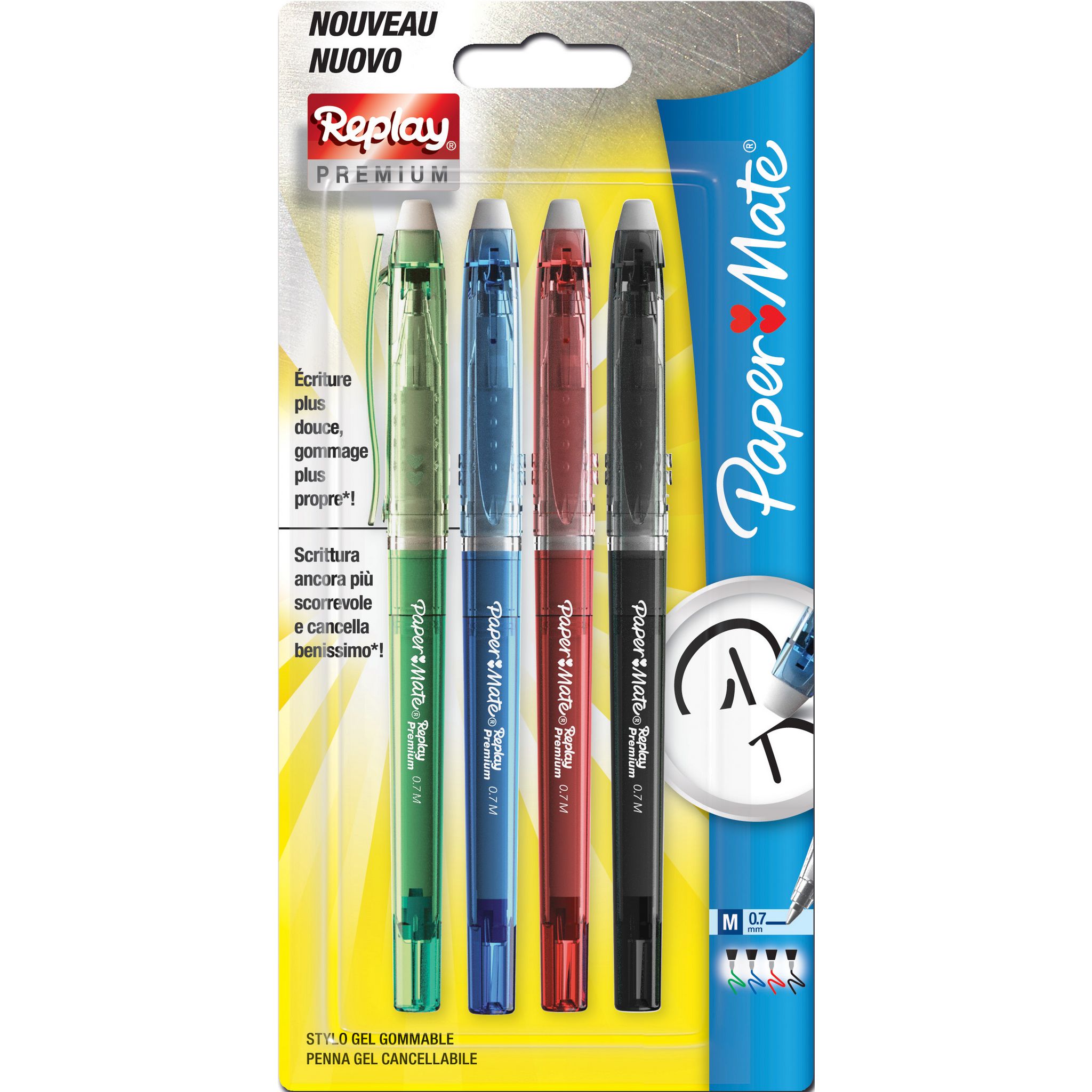 RAYLU PAPER - Stylos effaçables rétractables, encre de gel