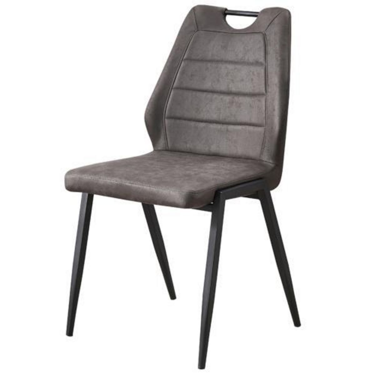 NOUVOMEUBLE Chaise grise moderne en tissu JUMPER (lot de 4)