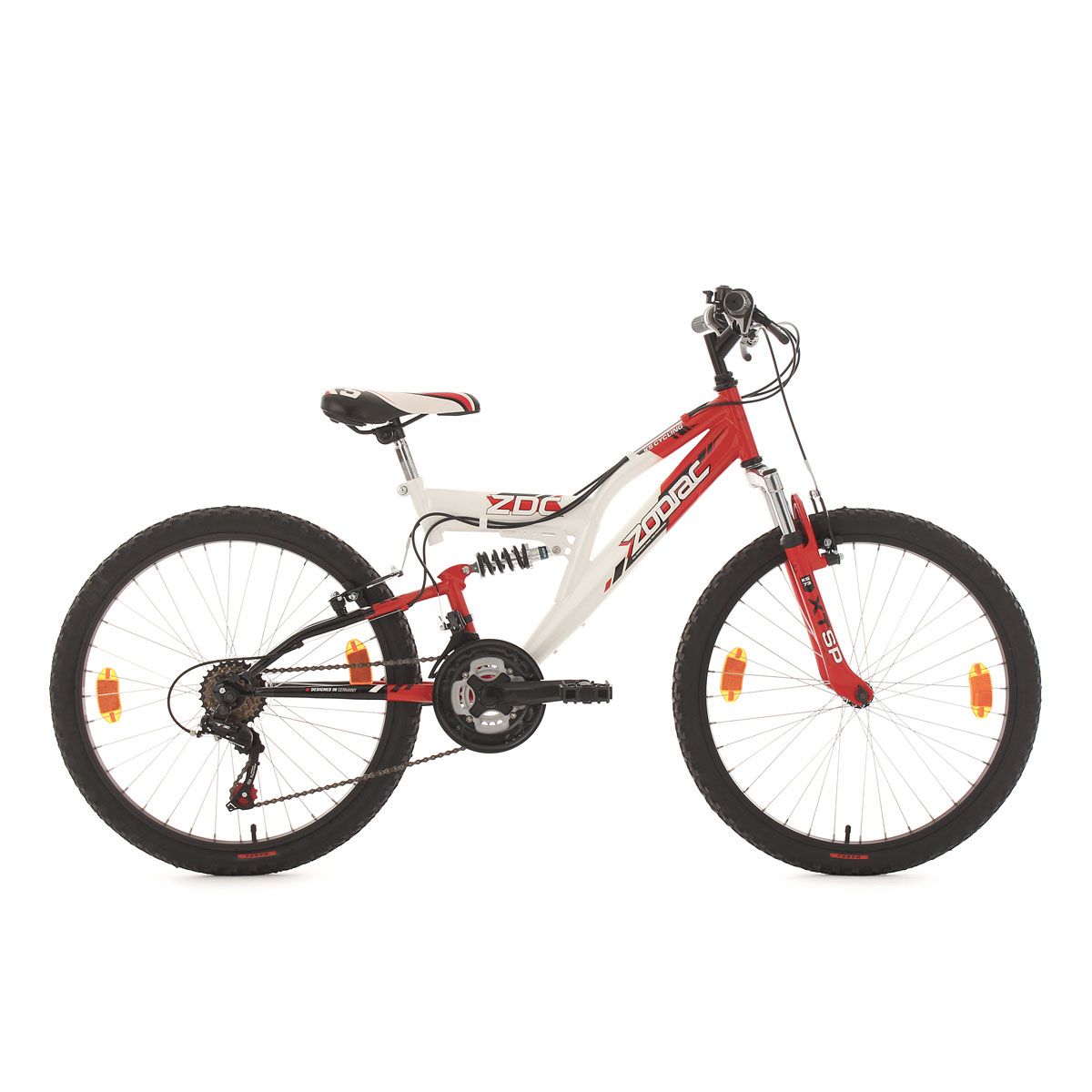 VTT enfant tout suspendu 24 Zodiac rougeTC 38 cm pas cher