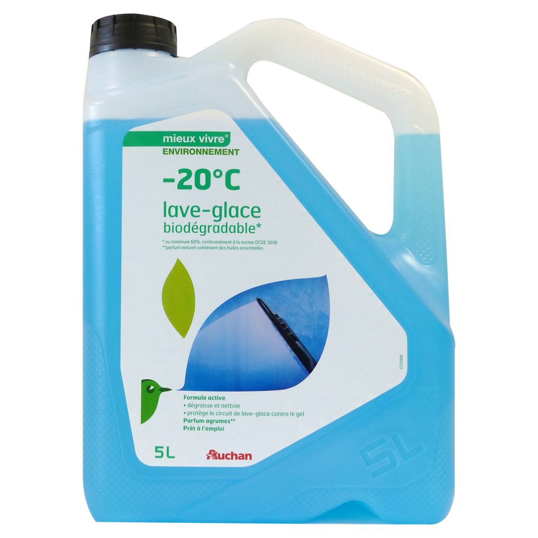 AUCHAN Lave glace hiver biodégradable -20° bidon 5l 5l pas cher 