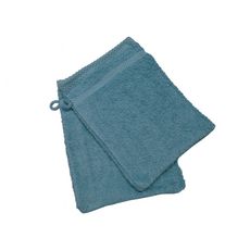 ACTUEL Lot de 2 gants de toilette unis en coton 500 g/m² (Bleu clair)