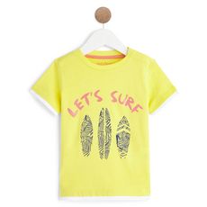 IN EXTENSO T-shirt manches courtes let's surf bébé garçon (jaune)