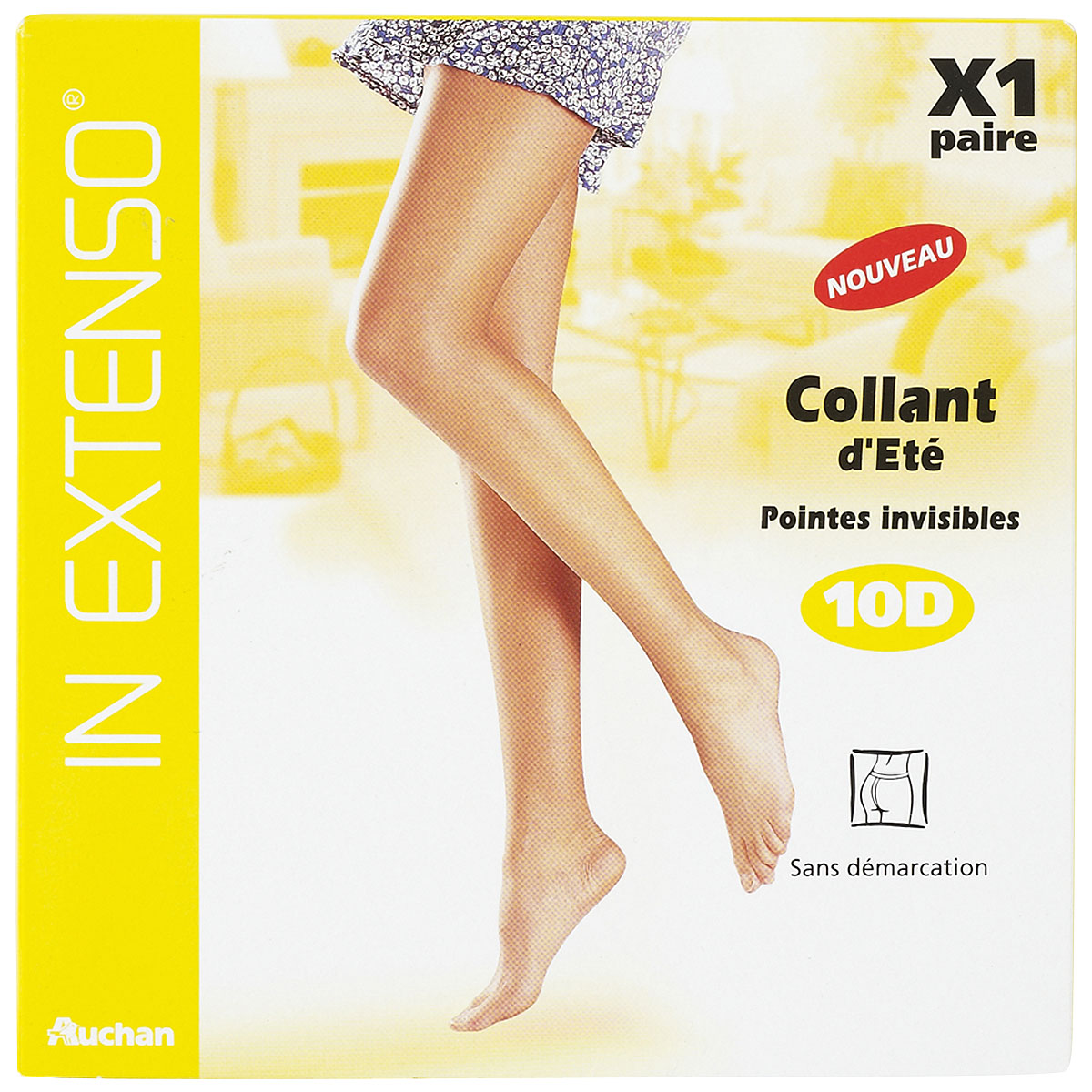 IN EXTENSO Collant d t pointe invisible 10D pas cher Auchan