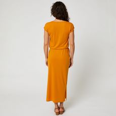 IN EXTENSO Robe longue ceinturée jaune femme (Jaune)