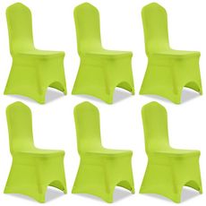 Housse de chaise extensible 6 pcs vert