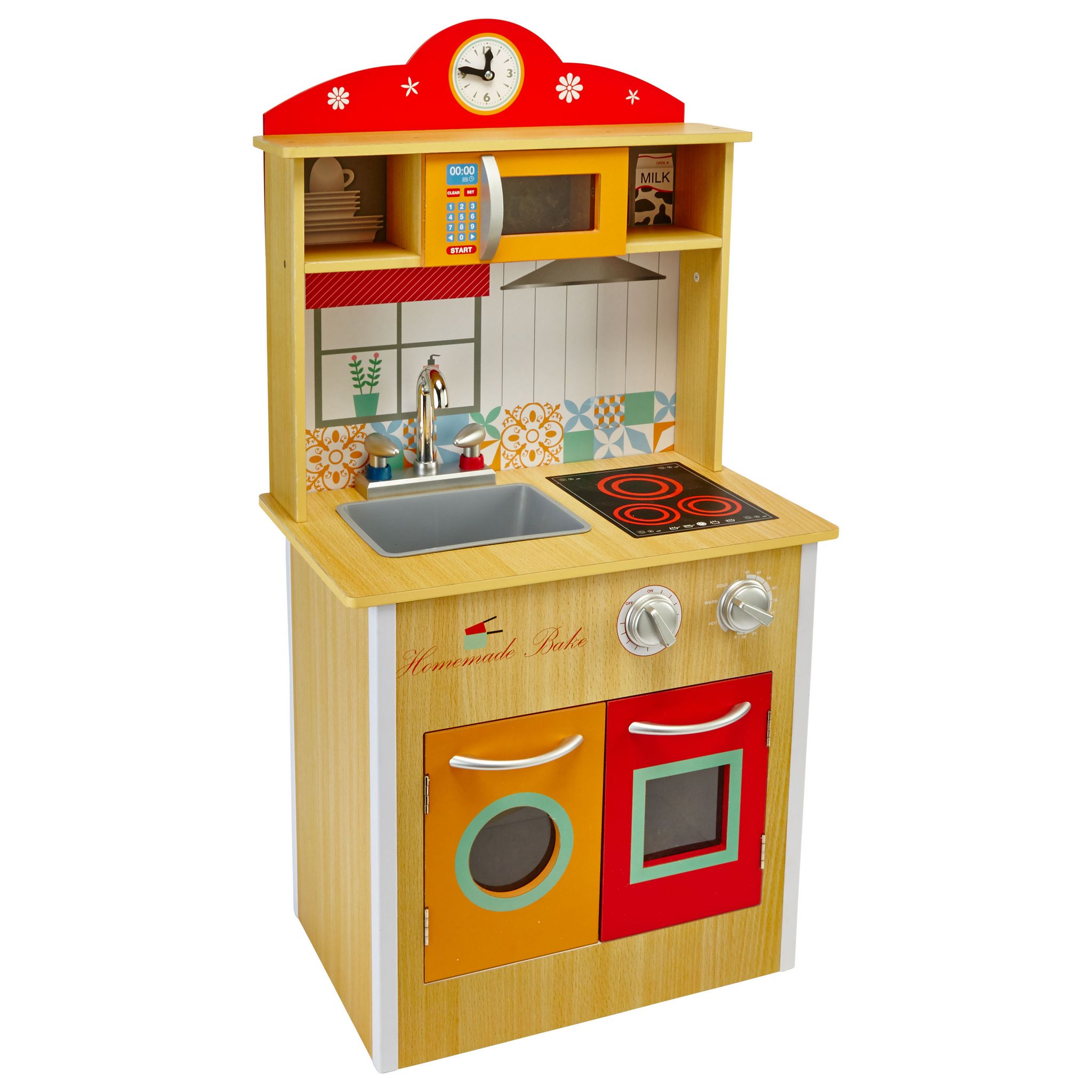 One Two Fun Maison et cuisine en bois 2 en 1 pas cher 