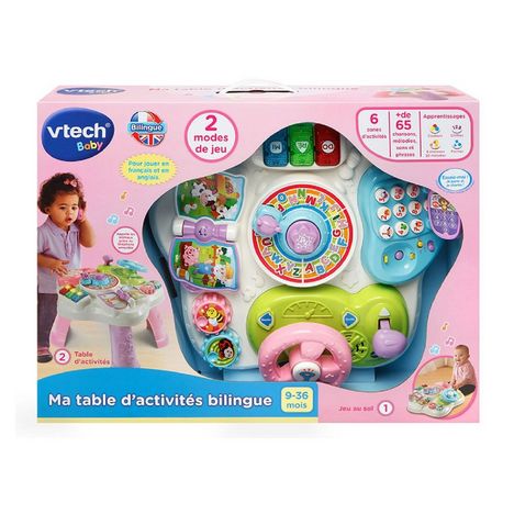 Vtech Ma Table D Activites Bilingue Rose Pas Cher A Prix Auchan