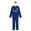FIFA Pyjama peluche foot France enfant . Coloris disponibles : Bleu
