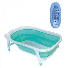 TIGEX Baignoire bébé pliable Ultra Compacte 35L et thermomètre de bain