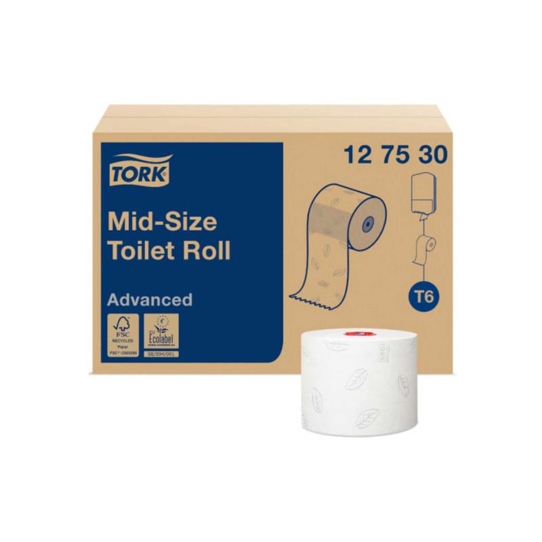 Tork Papier toilette rouleau Mid-size sans mandrin Advanced