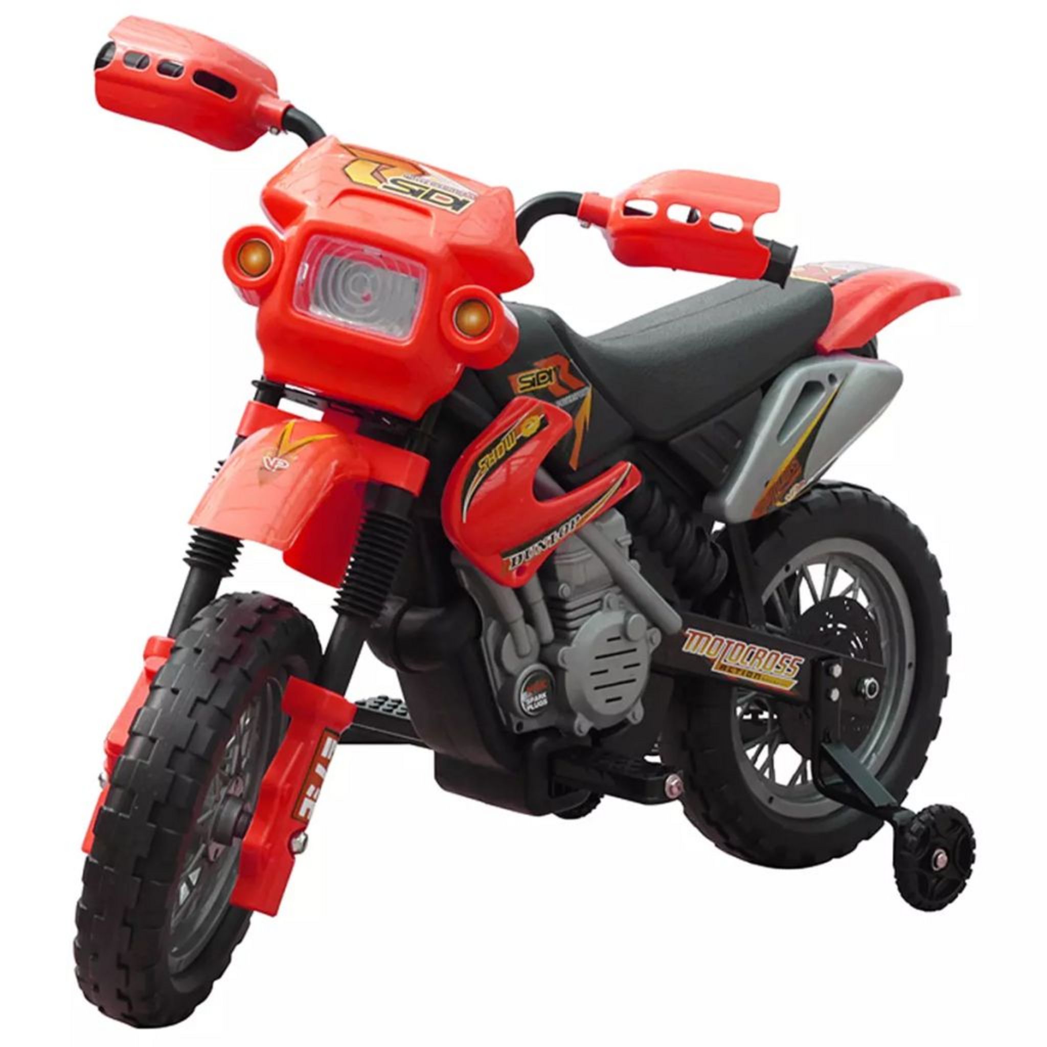 Moto Électrique pour Enfant en Métal Rouge