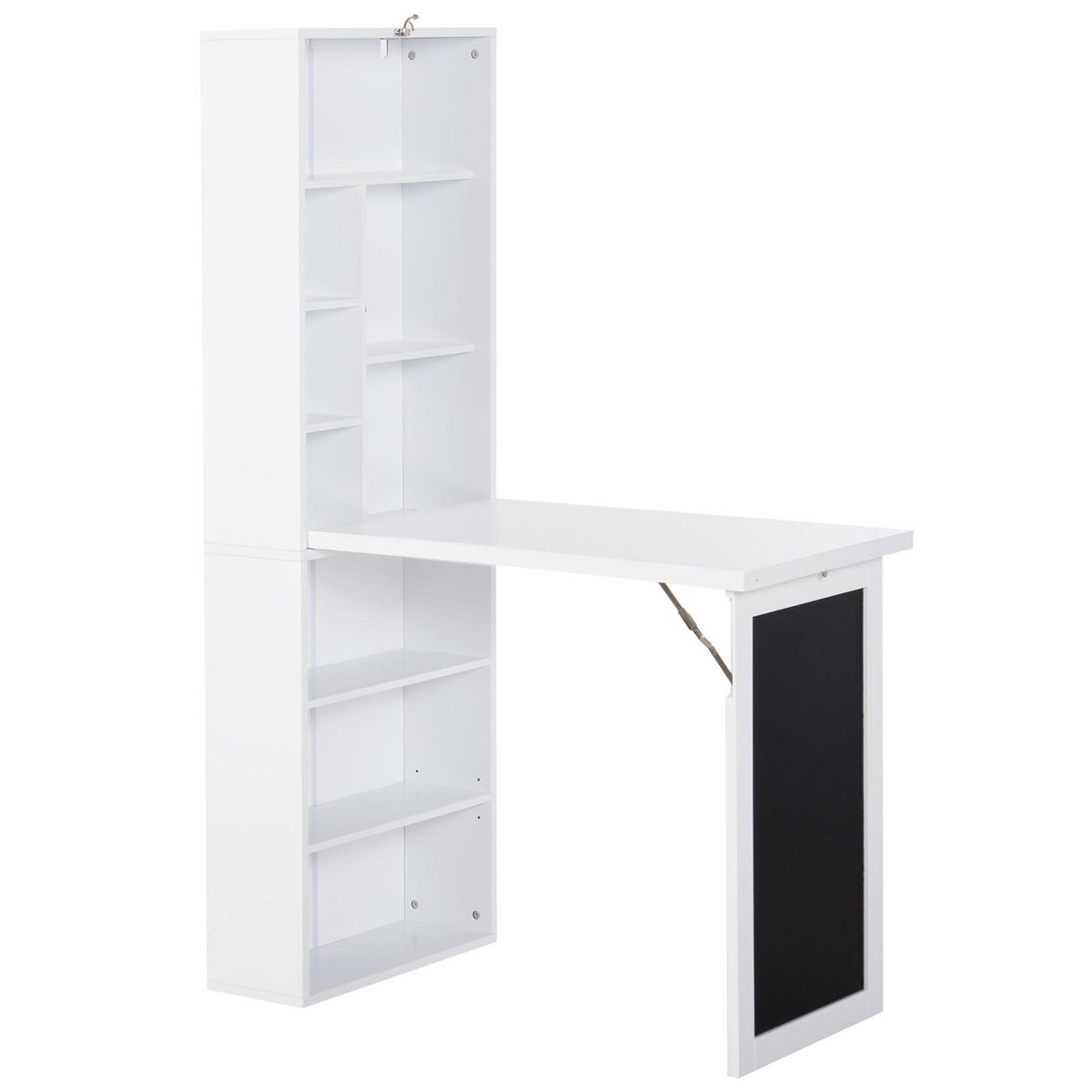 Homemania Bureau mural pliable Omega 90x19,5x60 cm blanc