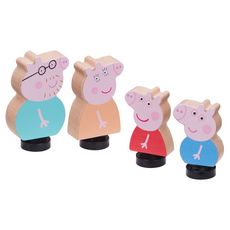 GIOCHI PREZIOSI Peppa Pig Coffret famille en bois 4 personnages