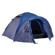 Tente de camping familiale 4-5 personnes montage facile double porte et fenêtres dim. 3L x 2,50l x 1,30H m fibre verre polyester bleu marine