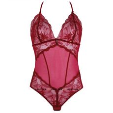 Body string semi-transparent Charlize dark red (Rouge)